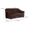 Berry 3 Seater Leatherette Sole in Cocoa Brown Colour