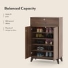 Webster 15 Pair Shoe Rack With Drawer in Classic Walnut Finish