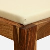 Sheesham Wood Coffee Table Set in Scratch Resistant Rustic Teak Finish With Cushioned Stools