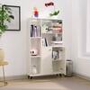 Hexa Engineered Wood Bookshelf Multipurpose Storage Rack in Frosty White Colour