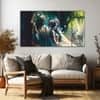 The Castle Decor Radha Krishna Wall Painting Design 1 Wooden Framed 27x48 Inch