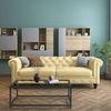 Winchester 3 Seater Half Leather Sofa in Cream Colour