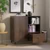 Hexa Engineered Wood Bookshelf Multipurpose Storage Rack in Flower Wenge Colour