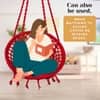 Swingzy Cotton Round Swing for Adults Red Without Accessories