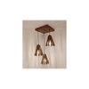 Taper Brown Solid Wood Cluster Hanging Light