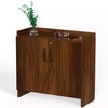Brooklyn Engineered Wood Shoe Cabinet with Brown Maple finish