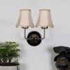 Devansh Dual Steel Metal  Wallmounted Lamp With Beige Jute  Shade