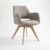 Bastion Solid Wood Dining Chair in Khaki Colour