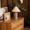 Saguaro Handicrafted Tall Table Lamp in White and Blue Colour