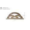 Bowie Brown Colour Solid Wood Handcarved Floating Wall shelf in Rainbow Design