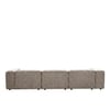 Elegantedge Wood Right Aligned 3-Seater With Upholstery Non Storage Sofa In Grey Colour