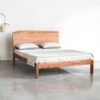 Yoho Solid Wood King Non Storage Bed in Brown Colour