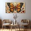 The Castle Decor Butterfly Wall Painting Wooden Framed 27x48 Inch