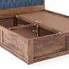 Avon Solid Wood Queen Size Box Storage Bed In Teak Finish