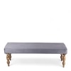 Cairo Sheesham Wood Accent 3+1+1 Seater Bench Set With 2 Stools In Iron Grey Velvet