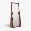 Nira Solid Wood Floor Mirror in Brown Colour