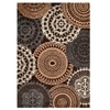Multicolor Geometric Machine Made Polyester 6 X 9 Feet Carpet