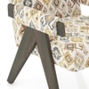 Chandigarh Lounge Chair in Mustard Mist Ikat Colour