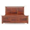 Fidora Solid Wood Queen Non Storage Bed In Honey Finish