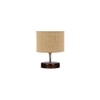 Lilo Beige Jute table lamp with brown wood base