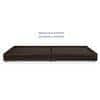 Merritt Solid Wood Single Size Bed In Mahogany Finish
