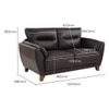 Johanna 2 Seater Leatherette Sole in Choco Brown Colour