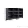 Hexa Engineered Wood Bookshelf Multipurpose Storage Rack in Slate Grey Colour