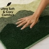 Luxe Home Canada Waves Microfiber Bath Mat (40x60 cm) Green