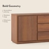 Vector Solid Wood Sideboard in  Amber Walnut Finish