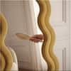 The Artment Mustard Ripple Edge Unbreakable Floor Mirror For Home (160 X 60 CM)