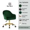 Doe Buck Aurora Modern Green Luxury Velvet Office Chair