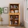 Hexa Engineered Wood Bookshelf Multipurpose Storage Rack in Giant Wood and Frosty White Colour