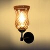 Devansh Metal Electric Wall Light in black Colour with Lavender Shade Count of 1 Light