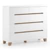 Oslo Engineered Wood Chest of 8 Drawers in White Finish