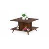 Sydney Engineered Wood Sqaure Shape Coffee Center Sofa Teapot Teapoy Console Corner Side For Sofa Living Room Home Hall Furniture (Brown Maple)