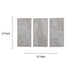 Abstract Neutral Wool Silk Wall Art 3 Panel Set 4 x 6 Feet