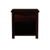 Madhavi Solid Wood Bedside Table in Walnut Finish