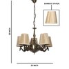 Devansh Wood Wall Mounted Lamp With Beige Jute Shade