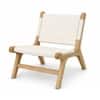Bombay Woven Accent Chair in Teak Finish
