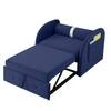 Jayen 1 Seater Pull Out Sofa cum Bed  in Navy Blue Colour