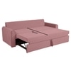 Clevam 3 Seater Pull Out Sofa cum Bed  in Peach Colour