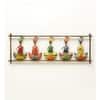 Desert Art Metal Handpainted Five Sardar Wall Hanging in Multicolour