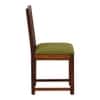 Aura 4 Seater Dining Set with Olive Green Cushioned Chairs