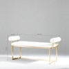Halorest Metal Bench in White Finish