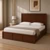 Nivaan Solid Wood Comfort King Bed Box Storage Provincial Teak Finish Mattress 72 x 78 Inches