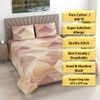 Aira Multicolor Geometric 400 TC Cotton Flat Super King Size Bedsheet with 2 Pillow Covers – Threads