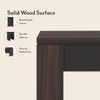 Epsilon Solid Wood Side Table in Mahogany Finish