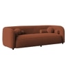 Zenol Boucle Fabric 3 Seater Sofa In Orange