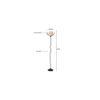 Tatum Beige Bamboo Shade With Iron Floor Lamp