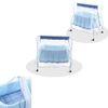 Lyra Stainless Steel Baby Cradle with Mosquito Net Clouds &Checks